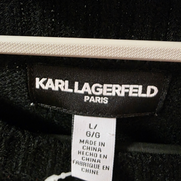 Karl Lagerfeld Black Sweater with Cat Design - Picture 8 of 14